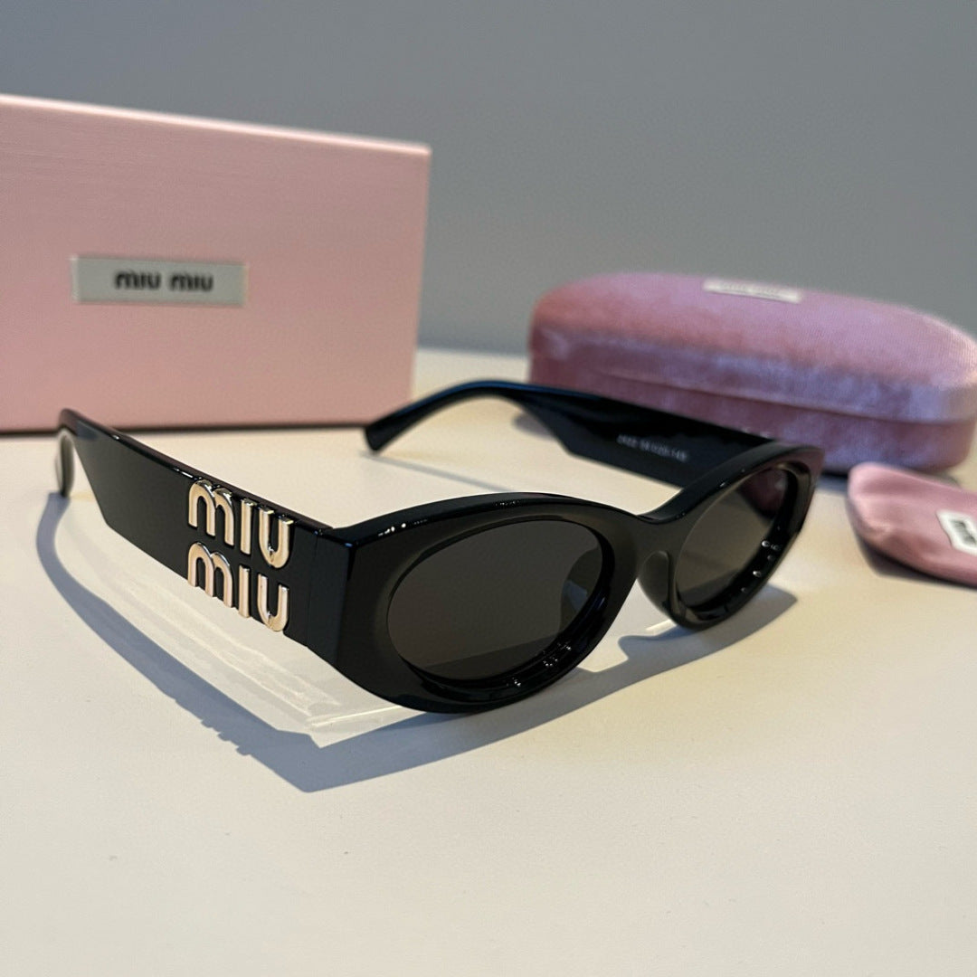 Miu Miu Cat-Eye Black Lens Sunglasses for Men & Women - 382962