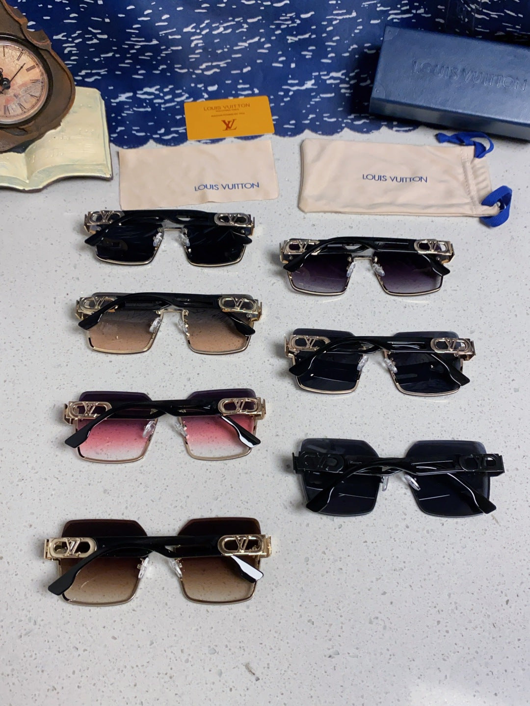 Louis Vuitton Metal Square Silver Lens Sunglasses for Men & Women - 414902 - detail image 11