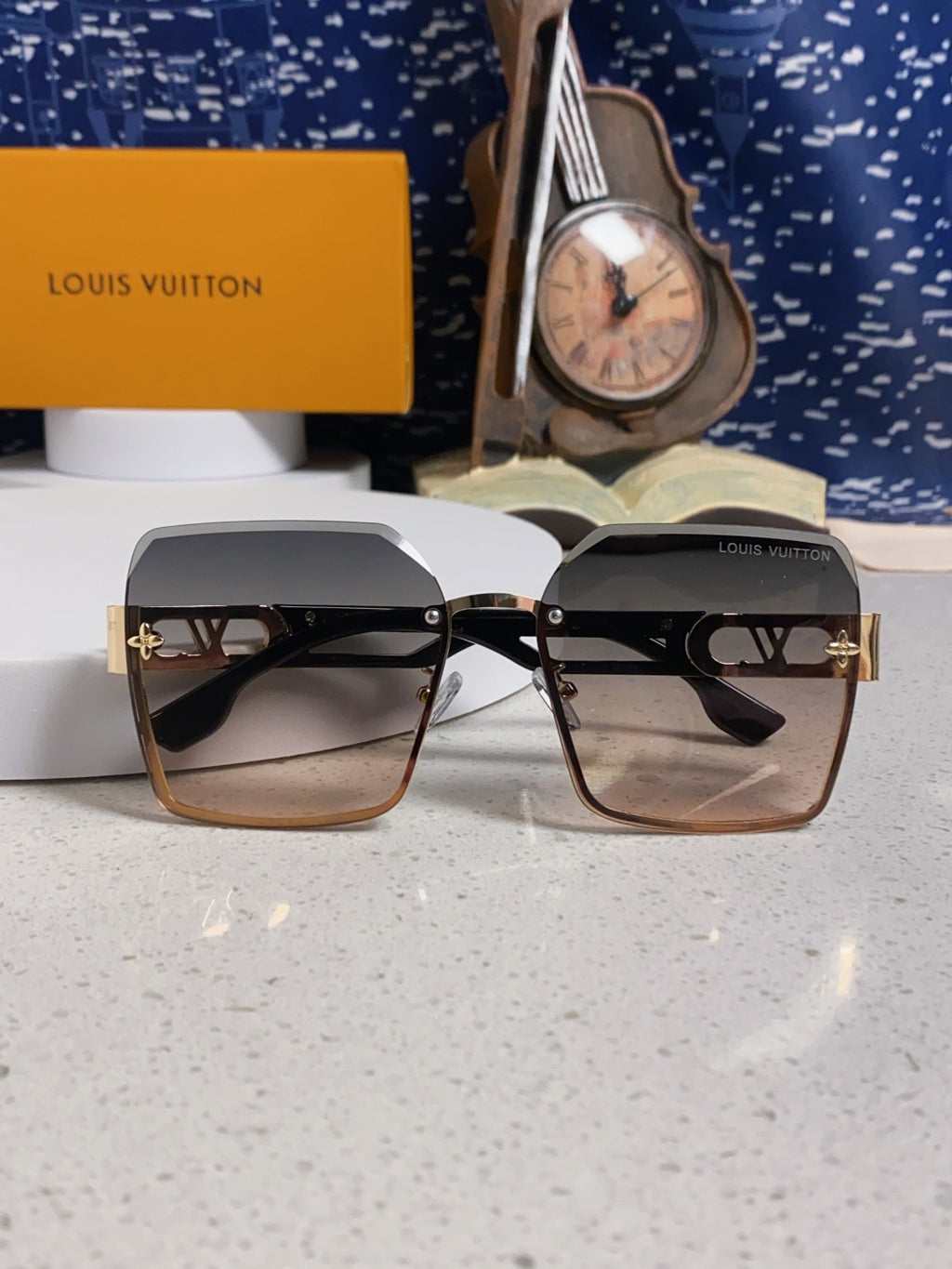 Louis Vuitton Metal Square Silver Lens Sunglasses for Men & Women - 414897 - detail image 8