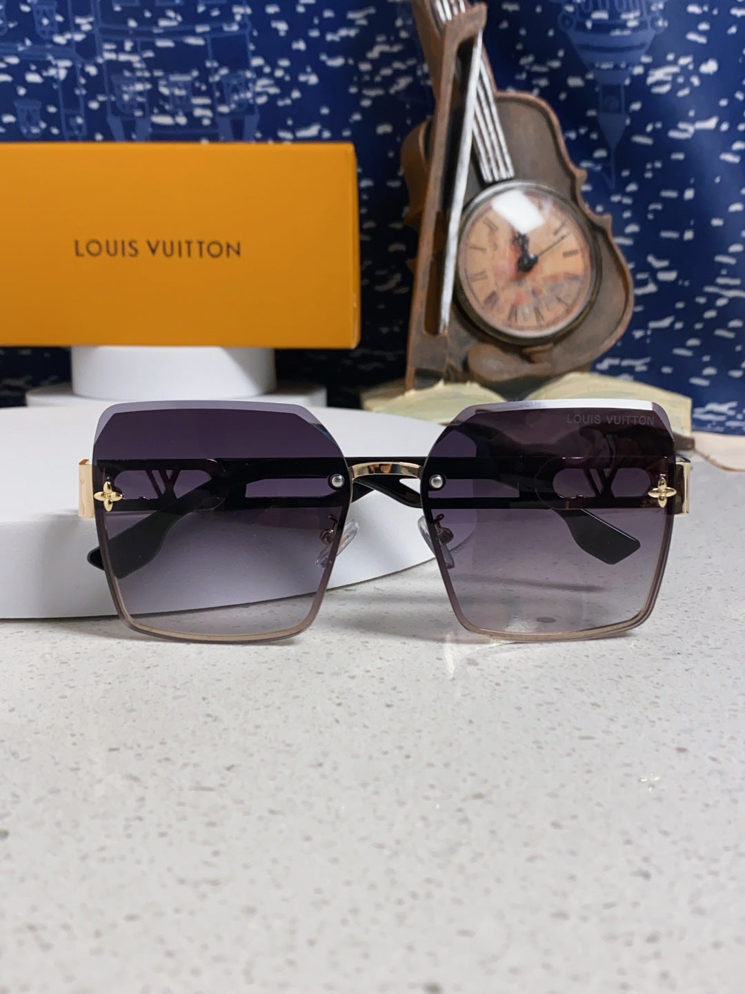Louis Vuitton Metal Square Silver Lens Sunglasses for Men & Women - 414900 - detail image 9