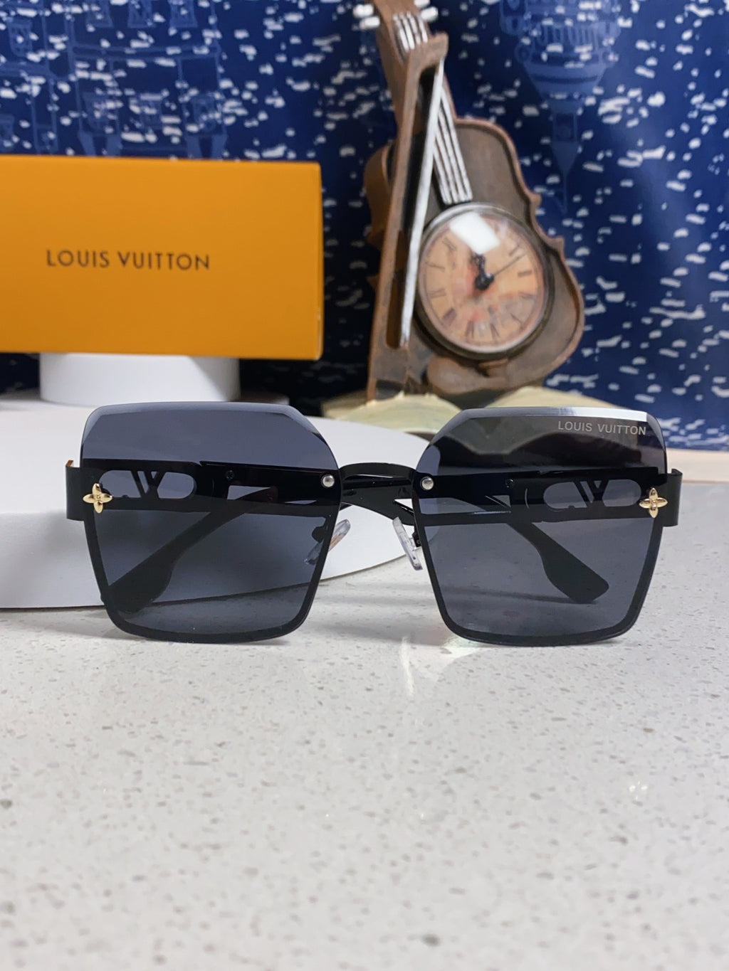 Louis Vuitton Metal Square Silver Lens Sunglasses for Men & Women - 414902 - detail image 9