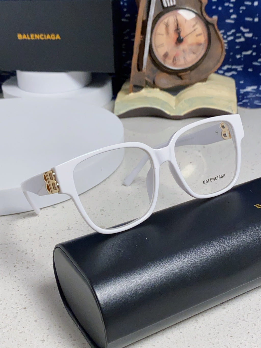 Balenciaga Folding Square Silver Lens Sunglasses for Men & Women - detail image 10