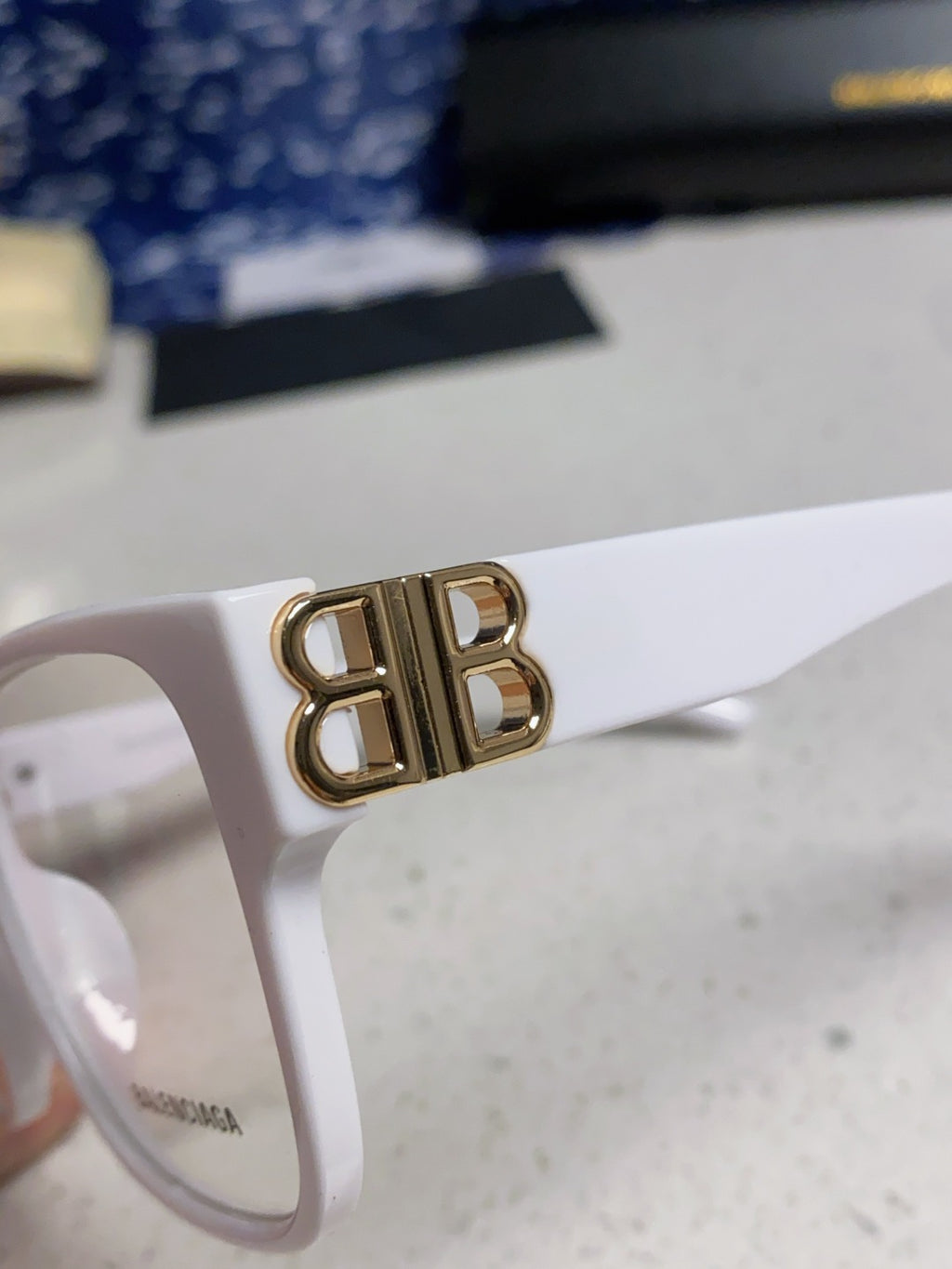 Balenciaga Folding Square Silver Lens Sunglasses for Men & Women - detail image 7
