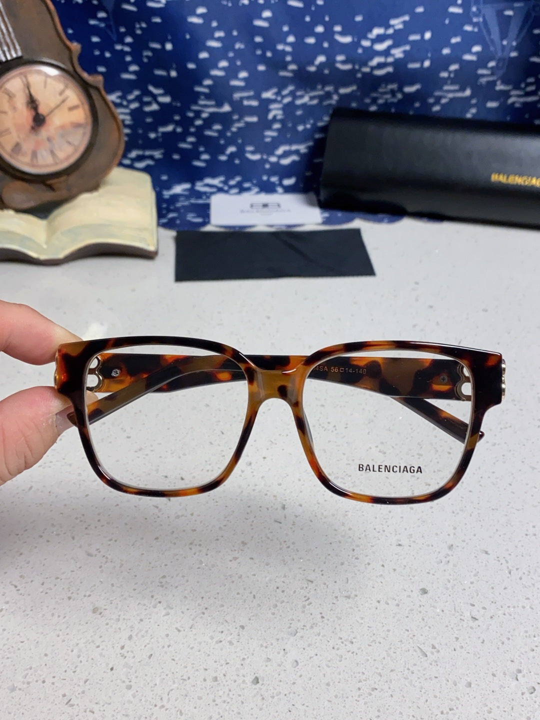 Balenciaga Folding Square Red Lens Sunglasses for Men & Women - 416118 - detail image 3