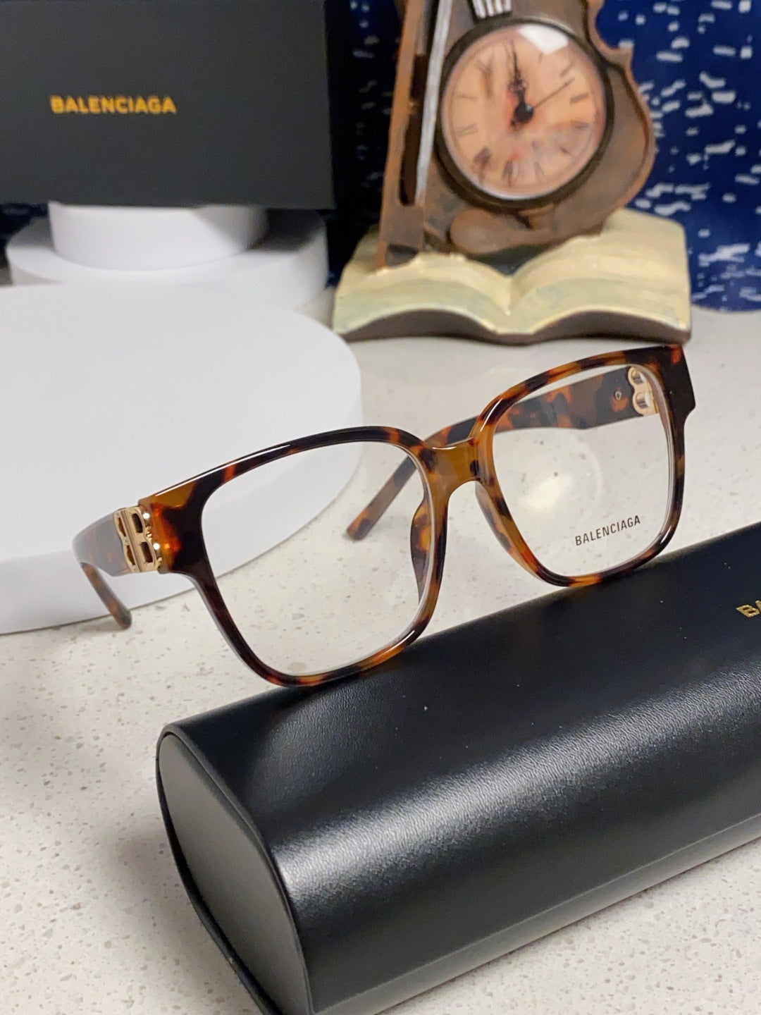 Balenciaga Folding Square Red Lens Sunglasses for Men & Women - detail image 9
