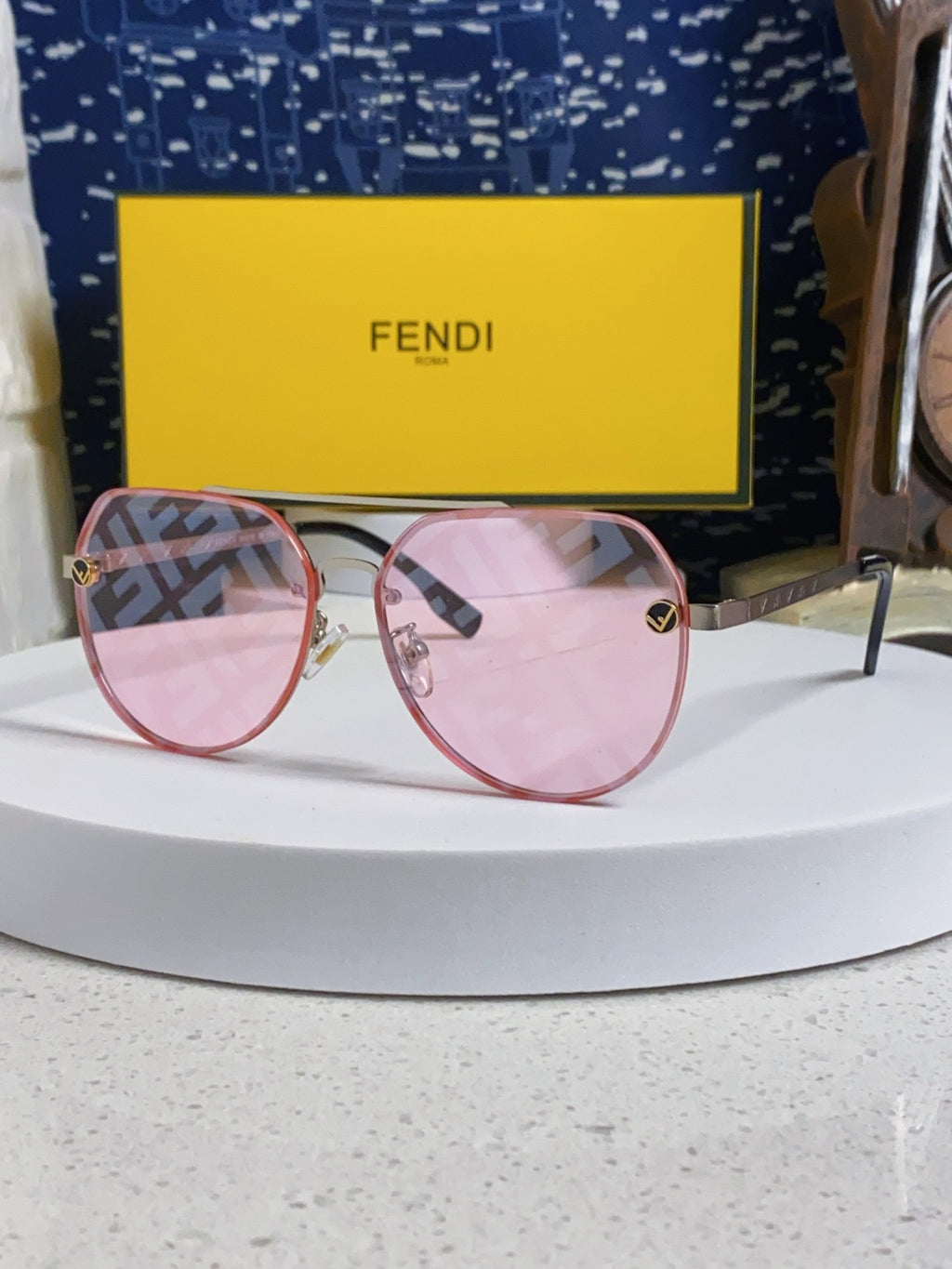 Fendi Lightweight Rimless Silver Lens Sunglasses for Men & Women - 449831