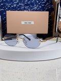 Miu Miu Lightweight Metal Rimless Silver Lens Sunglasses for Women - 449703