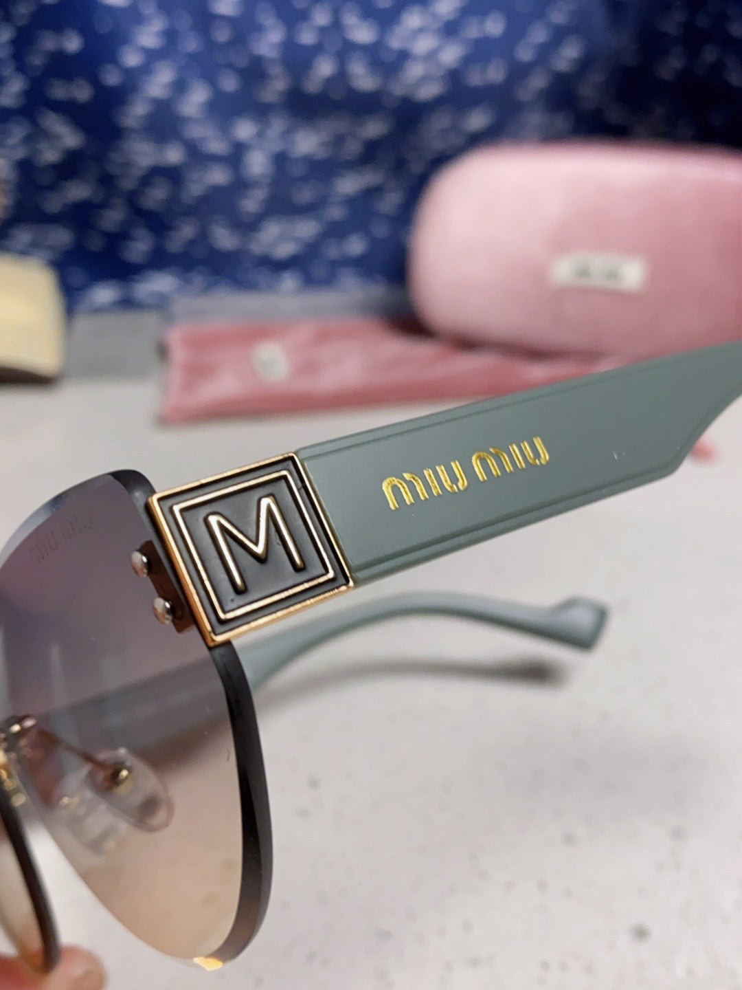 Miu Miu Lightweight Rimless Silver Lens Sunglasses for Women - 449695 - detail image 7