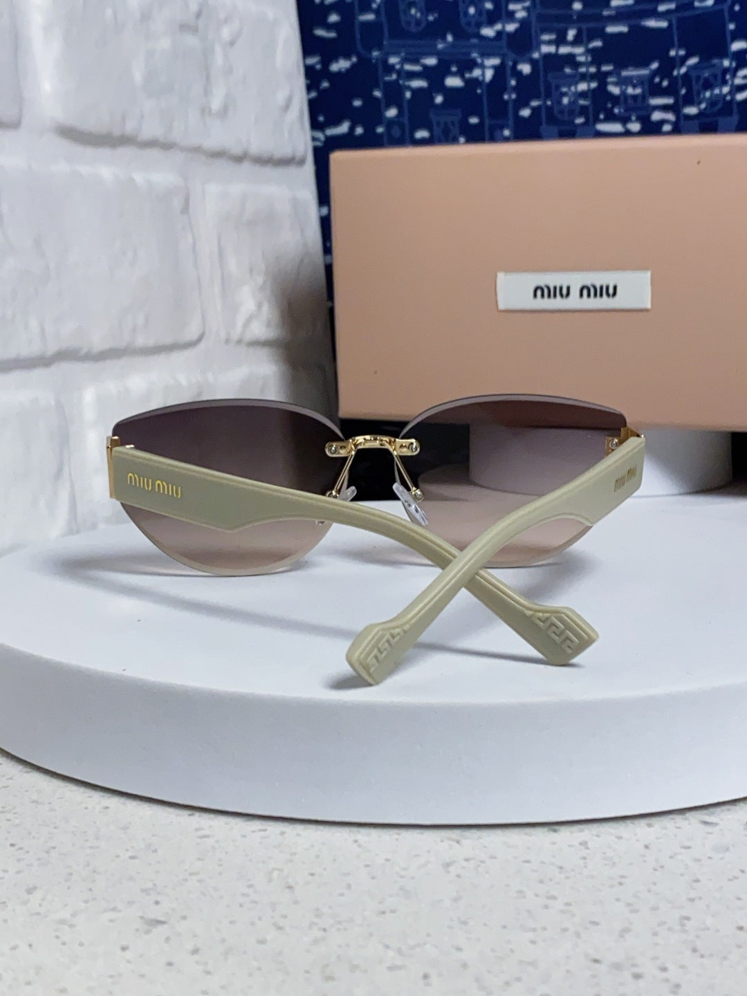 Miu Miu Lightweight Rimless Silver Lens Sunglasses for Women - 449697 - detail image 3