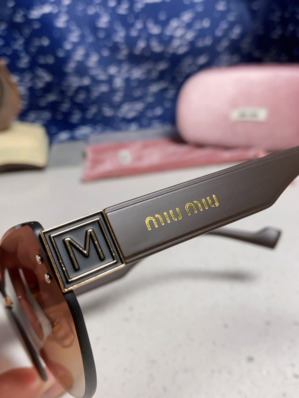 Miu Miu Lightweight Rimless Red Lens Sunglasses for Women - 449698 - detail image 7