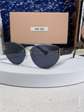 Miu Miu Lightweight Rimless Black Lens Sunglasses for Women - 449700