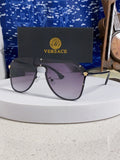Versace Metal Oversized Silver Lens Sunglasses for Men & Women - 466220