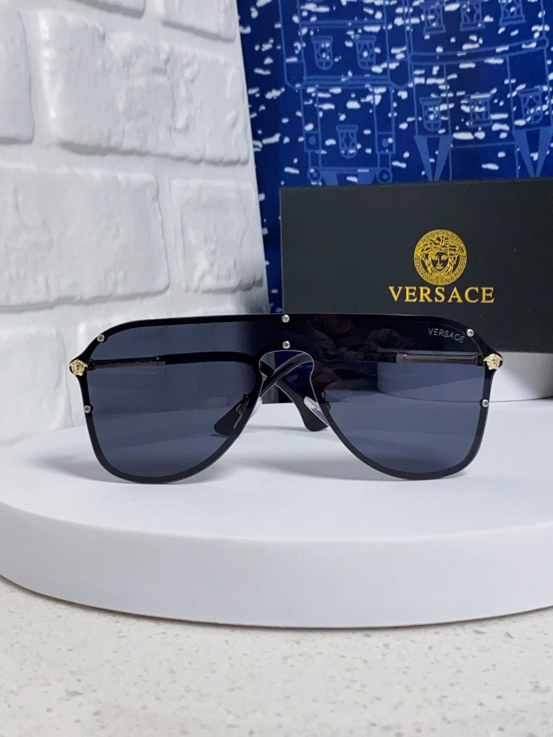 Versace Metal Oversized Red Lens Sunglasses for Men & Women - 466221 - detail image 3