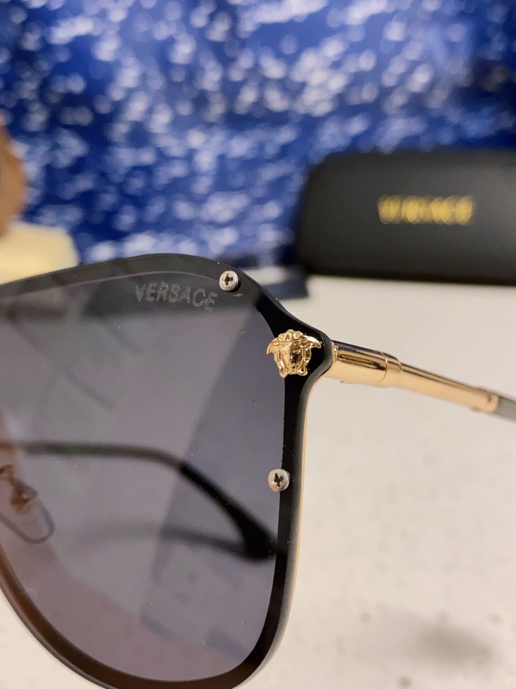 Versace Metal Oversized Red Lens Sunglasses for Men & Women - 466221 - detail image 8
