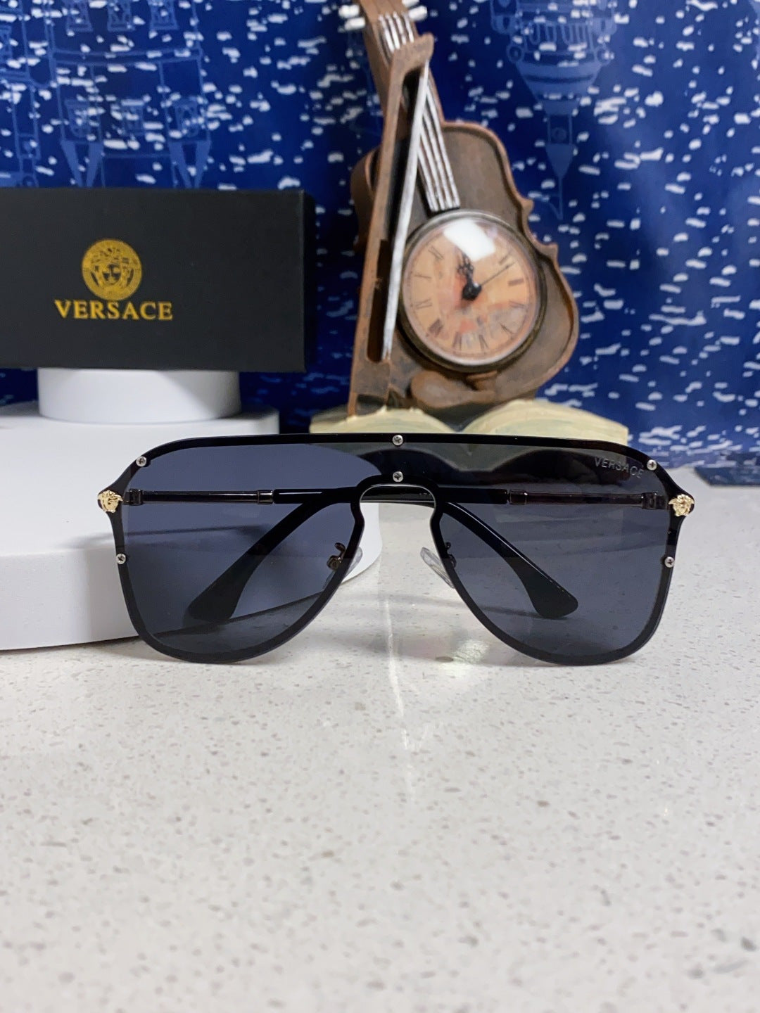 Versace Metal Oversized Red Lens Sunglasses for Men & Women - 466221 - detail image 10