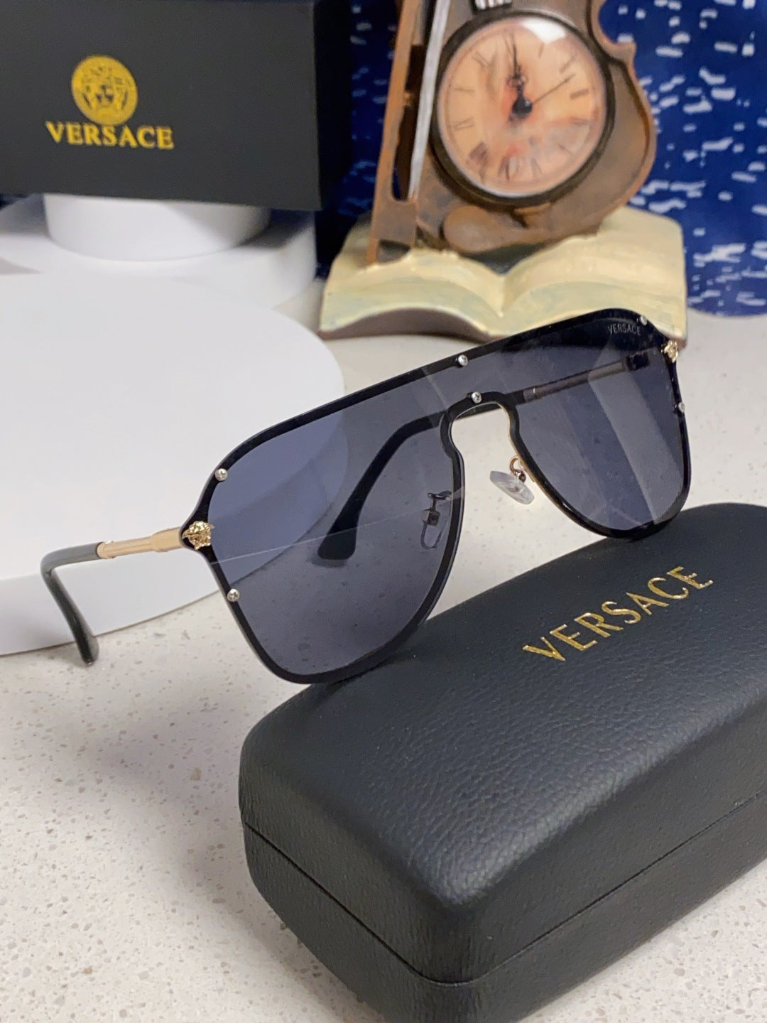Versace Metal Oversized Red Lens Sunglasses for Men & Women - 466221 - detail image 11