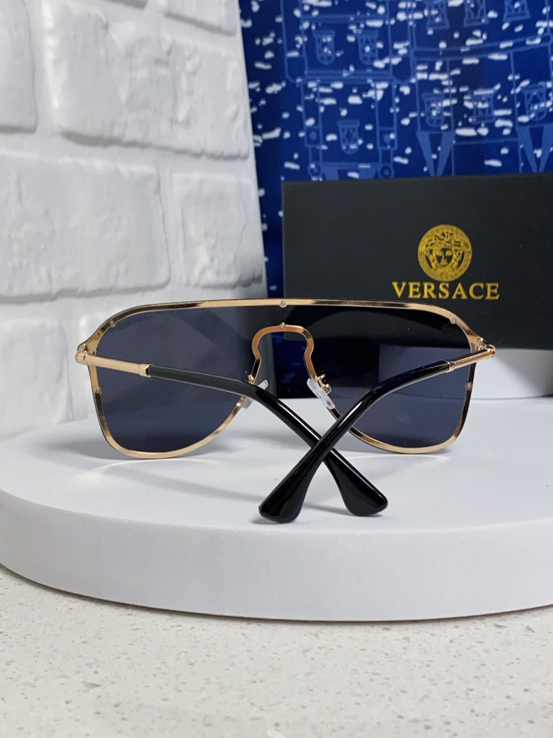Versace Metal Oversized Red Lens Sunglasses for Men & Women - 466221 - detail image 4