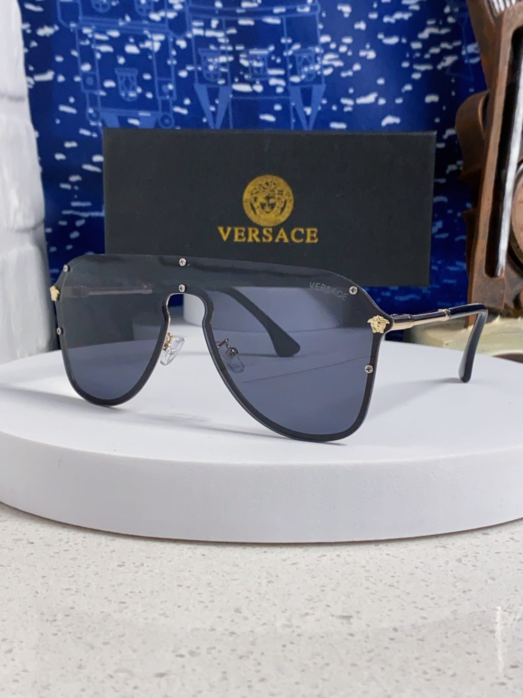 Versace Metal Oversized Red Lens Sunglasses for Men & Women - 466221 - detail image 2