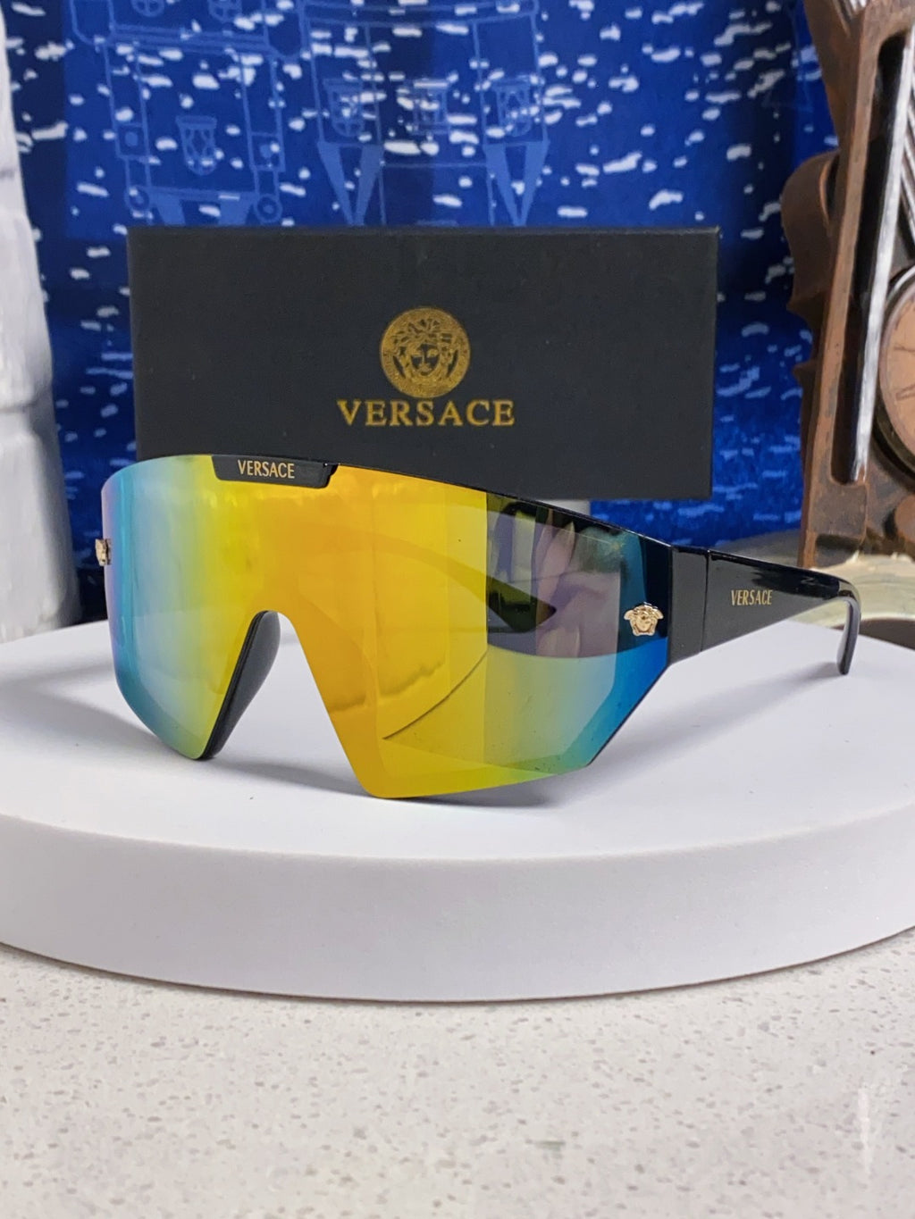 Versace Square Orange Lens Sunglasses for Men & Women