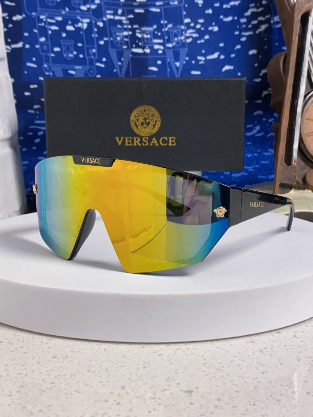 Versace Square Orange Lens Sunglasses for Men & Women