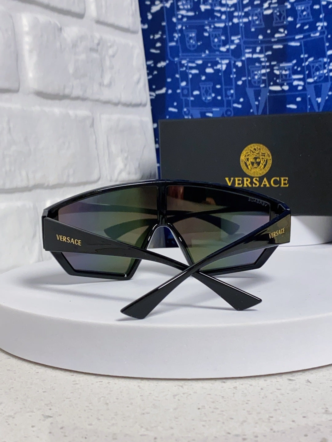 Versace Square Orange Lens Sunglasses for Men & Women - detail image 3