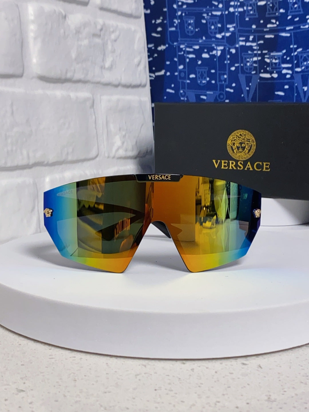 Versace Square Orange Lens Sunglasses for Men & Women - detail image 2