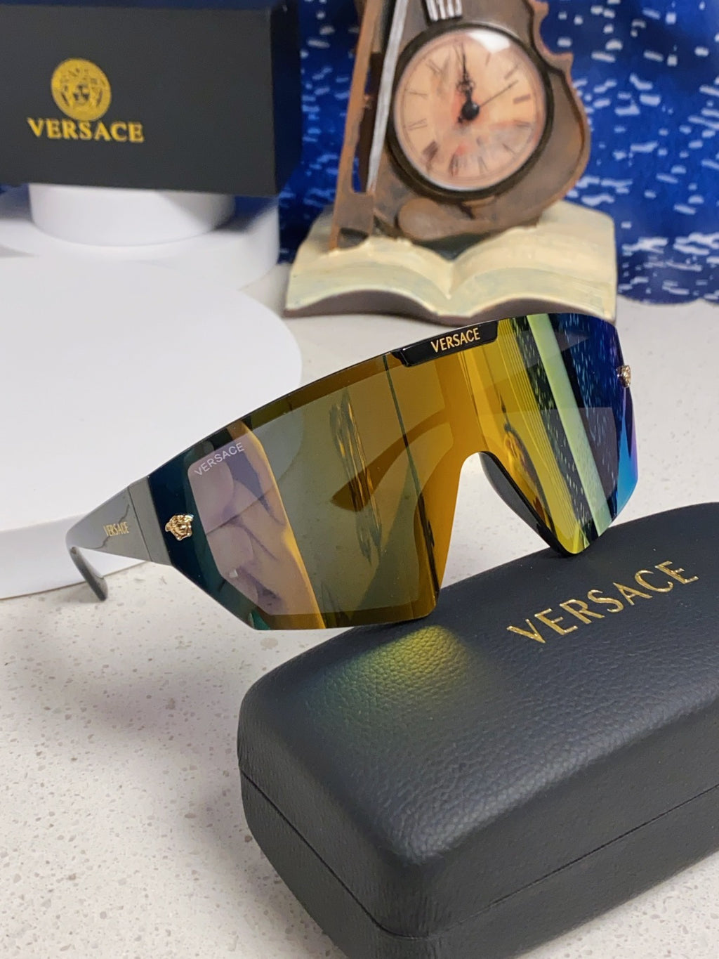 Versace Square Orange Lens Sunglasses for Men & Women - detail image 10
