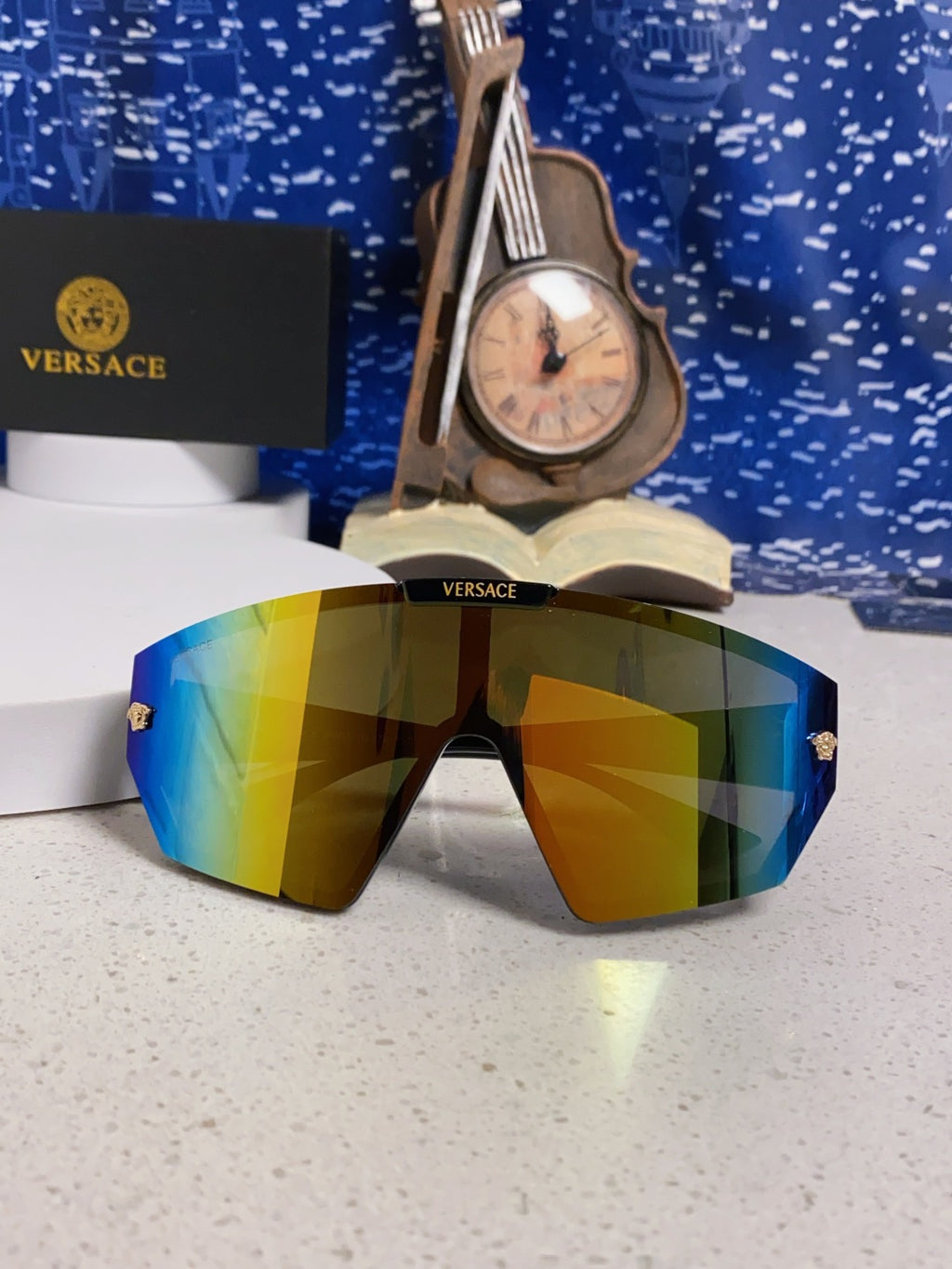 Versace Square Orange Lens Sunglasses for Men & Women - detail image 9
