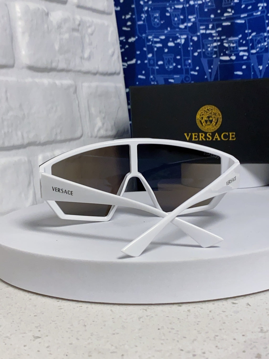 Versace Square Blue Lens Sunglasses for Men & Women - detail image 3