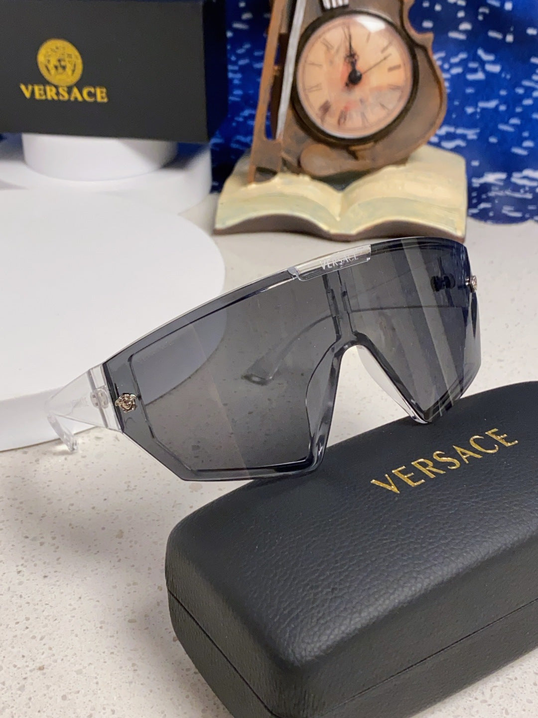 Versace Square Gray Lens Sunglasses for Men & Women - detail image 10