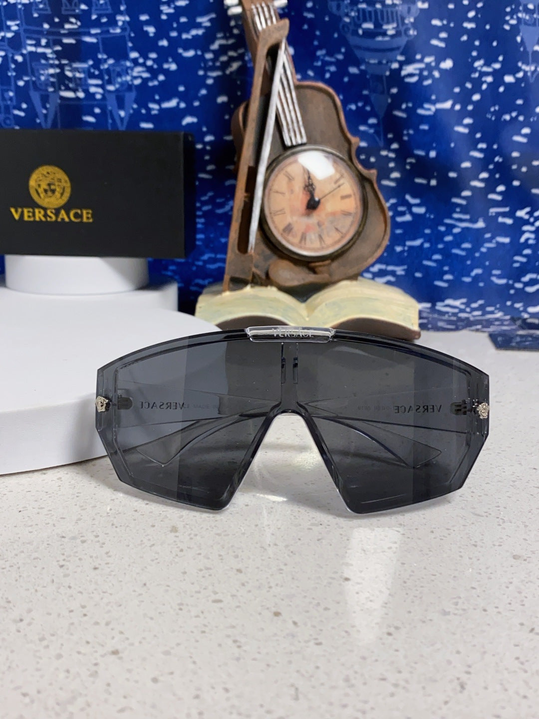 Versace Square Gray Lens Sunglasses for Men & Women - detail image 9