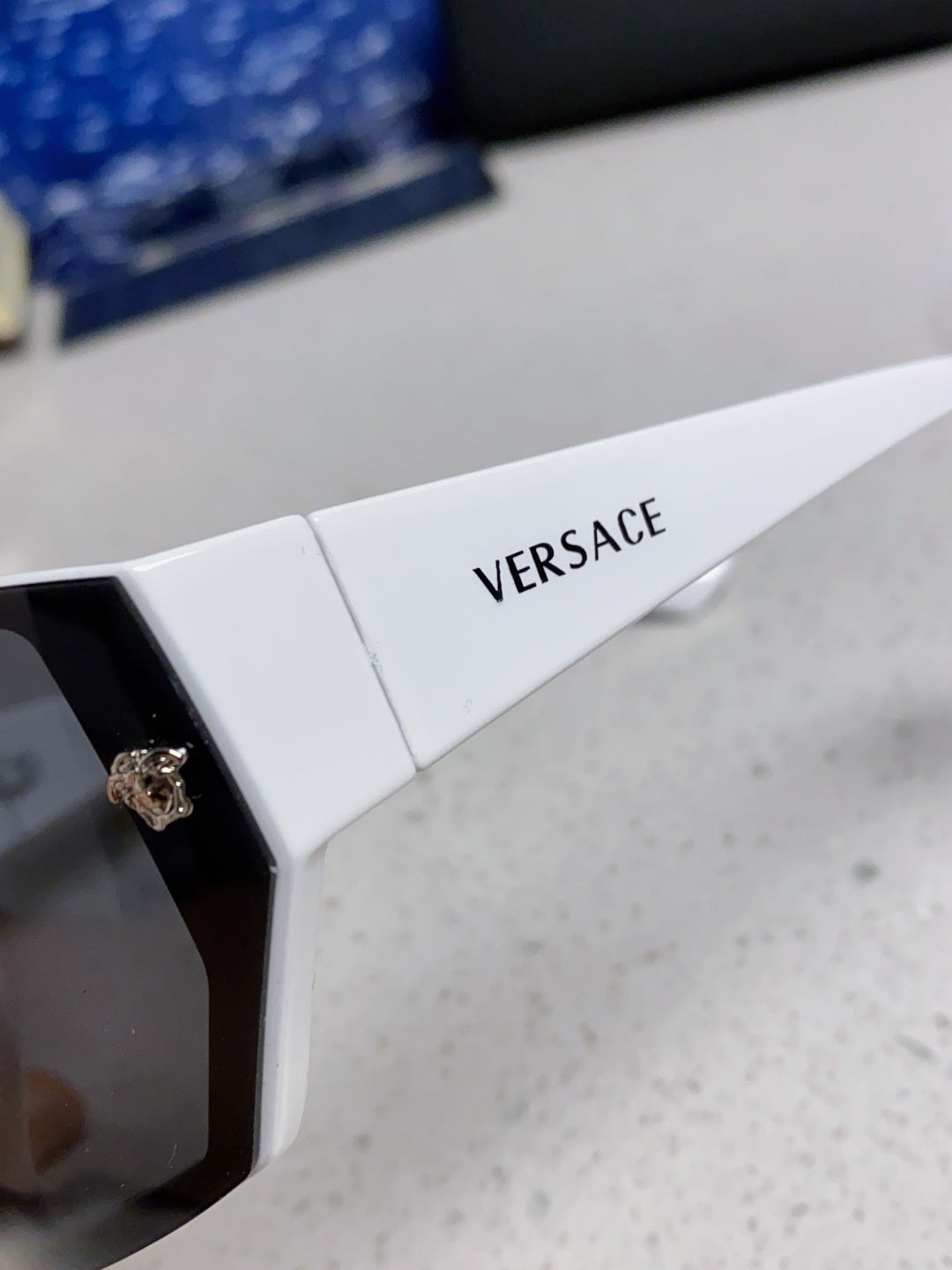 Versace Square Black Lens Sunglasses for Men & Women - detail image 8