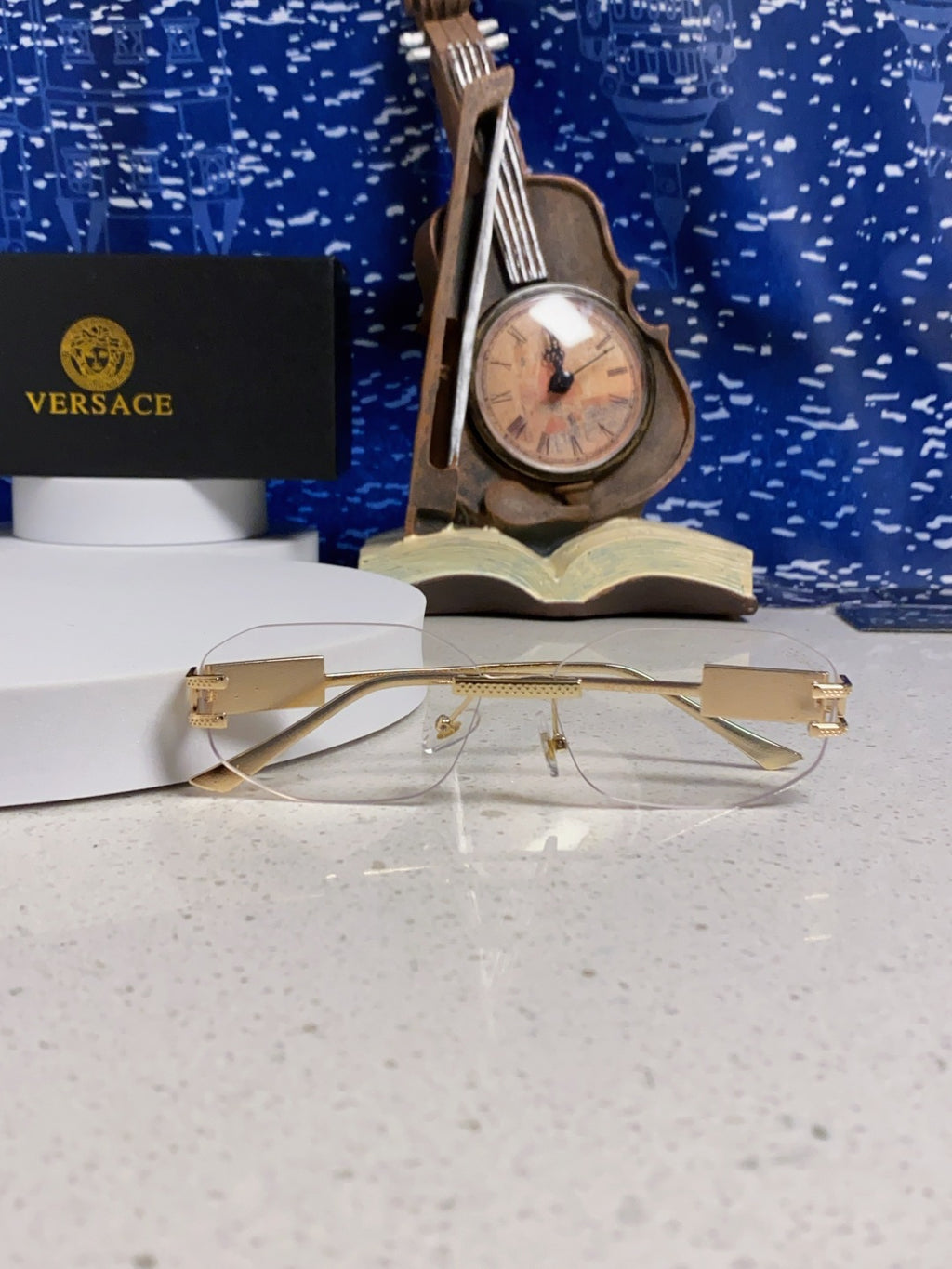 Versace VE2274 Lightweight Metal Rimless Silver Lens Sunglasses - 466257 - detail image 9