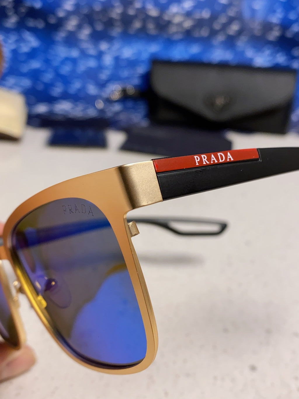 Prada Fashion Blue Lens Sunglasses for Men & Women - 998149 - detail image 7