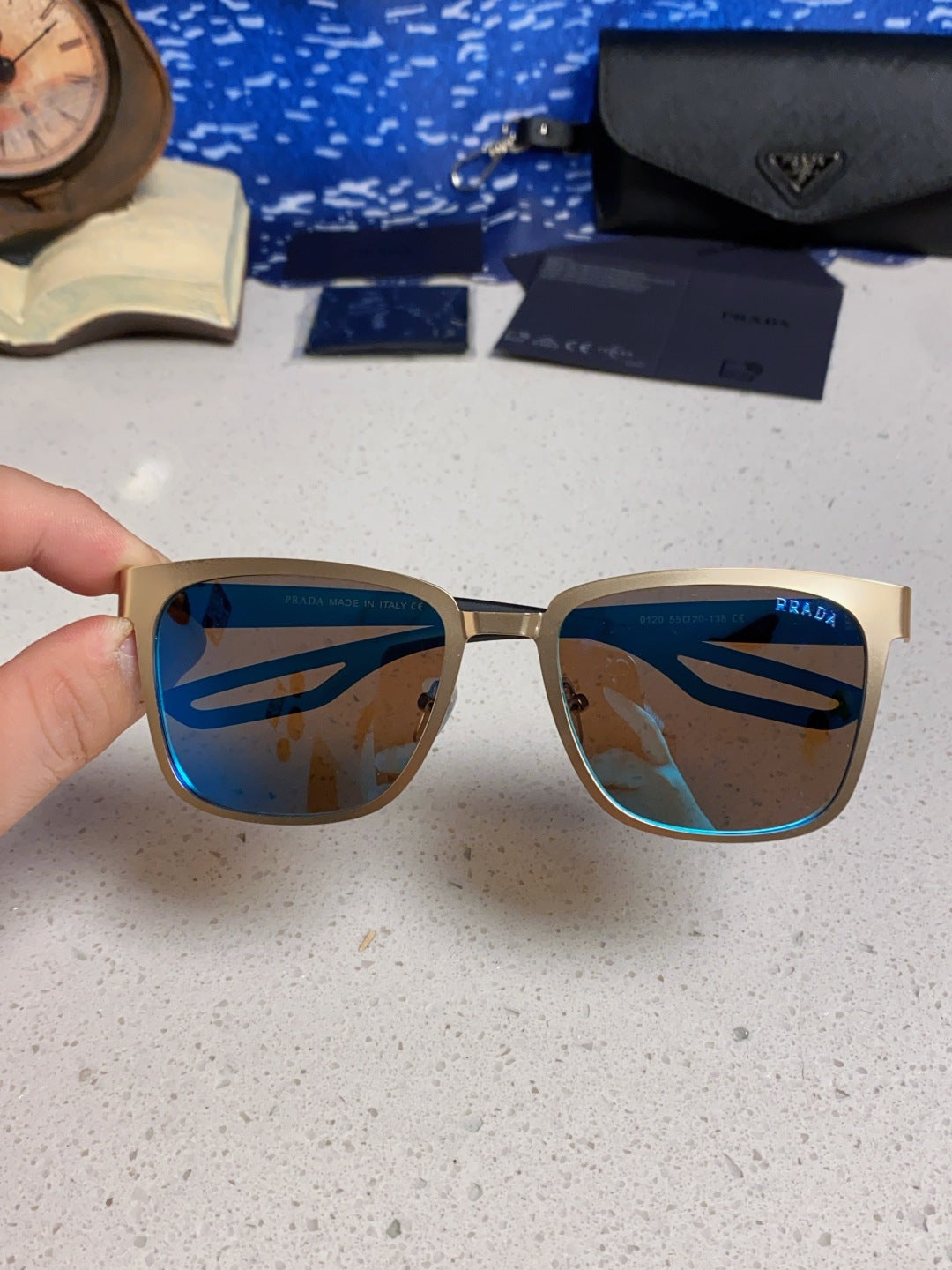 Prada Fashion Blue Lens Sunglasses for Men & Women - 998149 - detail image 4