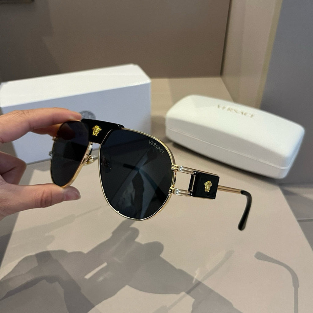 Versace Polarized Fashion Gold Lens Sunglasses for Men & Women - detail image 3