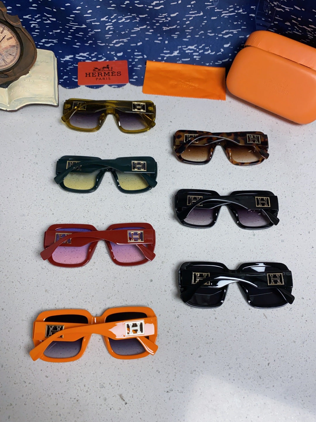Hermès Square Brown Lens Sunglasses for Men & Women - 466425 - detail image 10