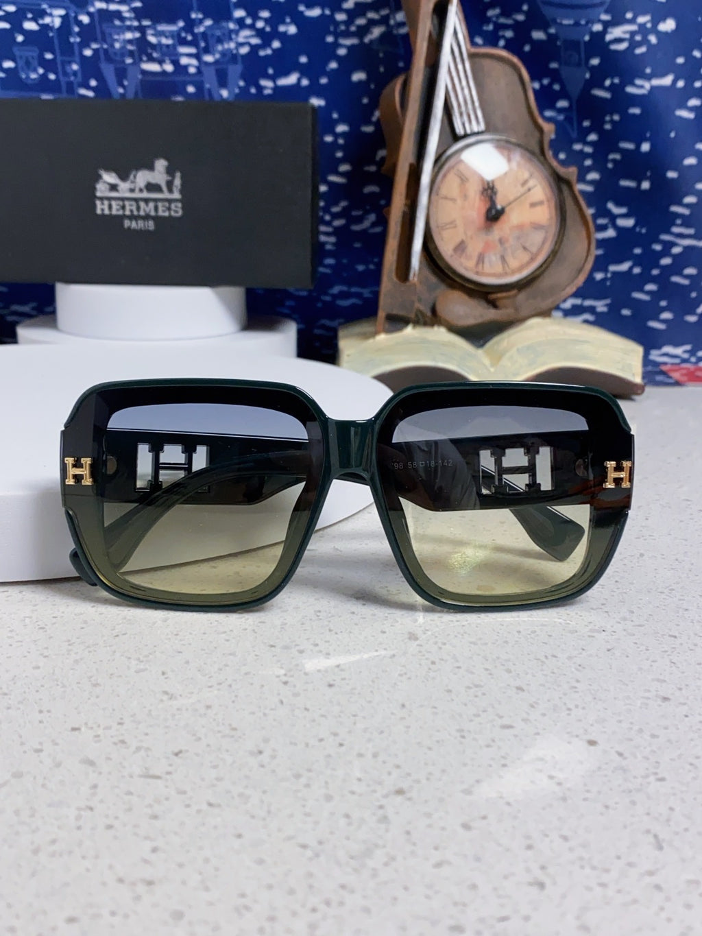 Hermès Square Silver Lens Sunglasses for Men & Women - 466422 - detail image 8