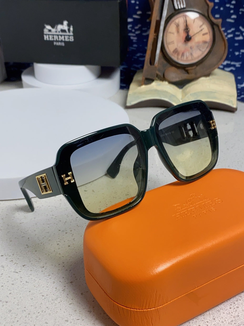 Hermès Square Silver Lens Sunglasses for Men & Women - 466422 - detail image 9