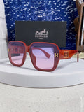 Hermès Square Red Lens Sunglasses for Men & Women - 466423
