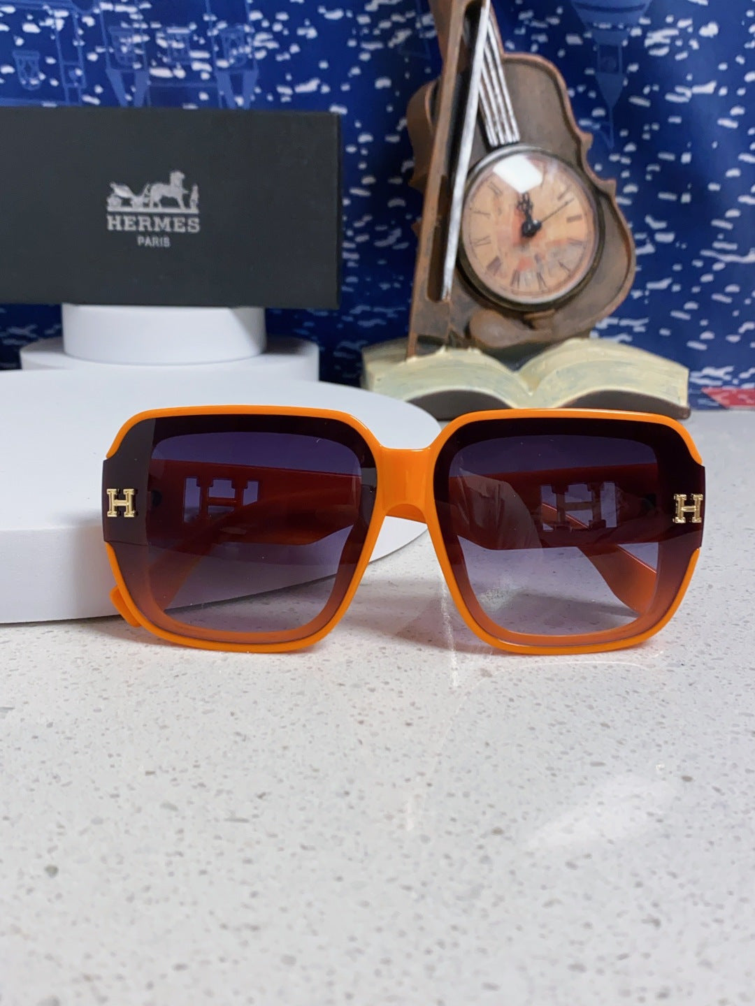 Hermès Square Brown Lens Sunglasses for Men & Women - 466424 - detail image 8