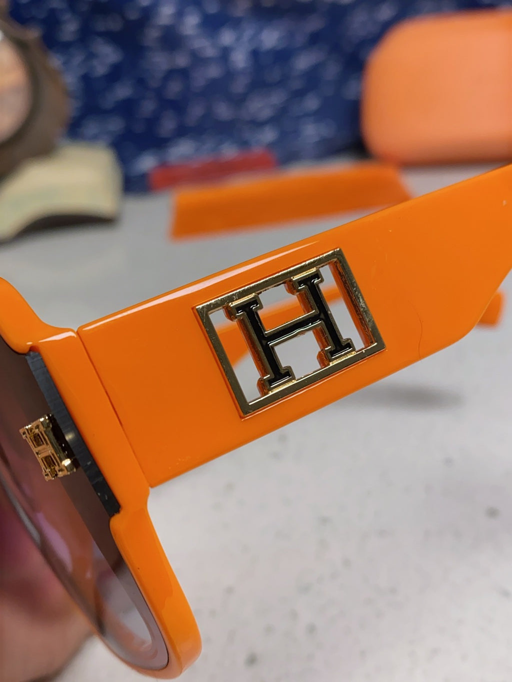 Hermès Square Brown Lens Sunglasses for Men & Women - 466424 - detail image 7