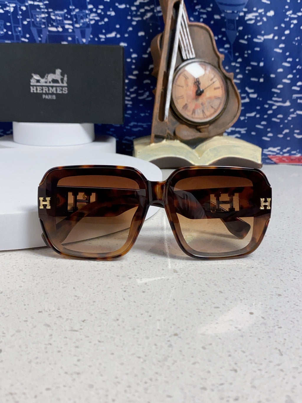 Hermès Square Brown Lens Sunglasses for Men & Women - 466425 - detail image 8