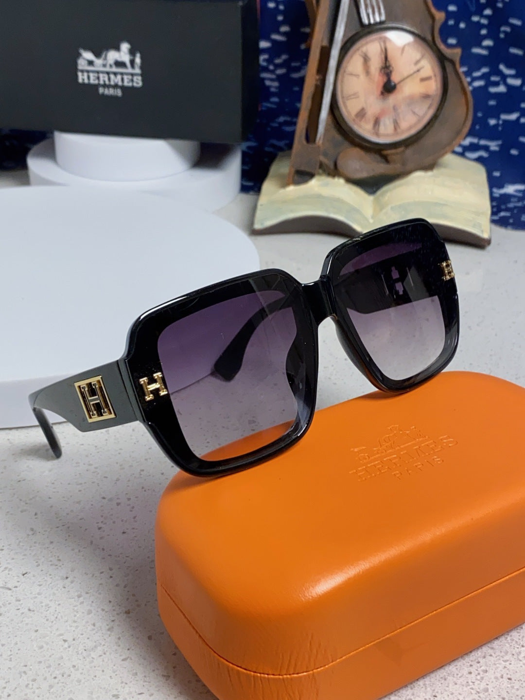 Hermès Square Silver Lens Sunglasses for Men & Women - 466426 - detail image 8