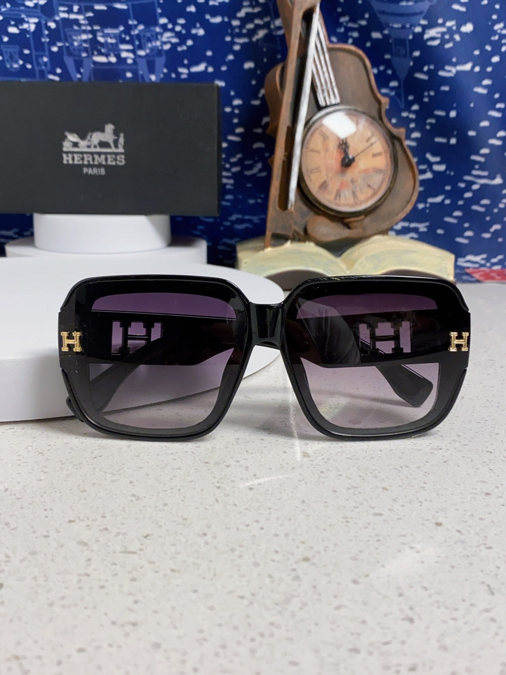 Hermès Square Silver Lens Sunglasses for Men & Women - 466426 - detail image 7
