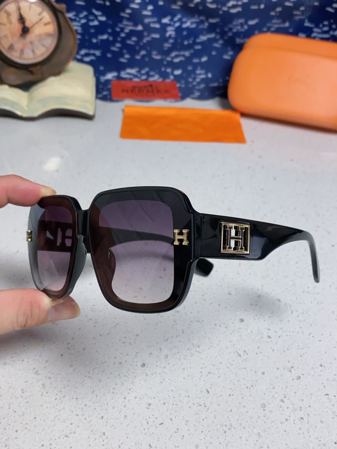 Hermès Square Silver Lens Sunglasses for Men & Women - 466426 - detail image 5