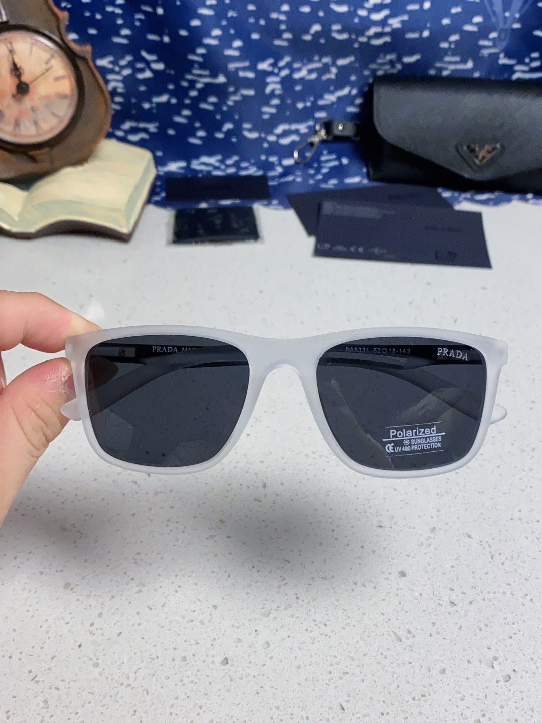 Prada Polarized Fashion Blue Lens Sunglasses for Men & Women - 867157 - detail image 4