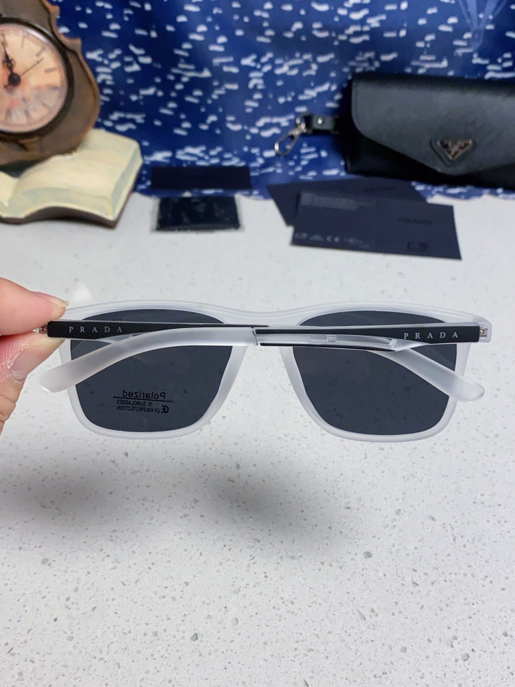 Prada Polarized Fashion Blue Lens Sunglasses for Men & Women - 867157 - detail image 5