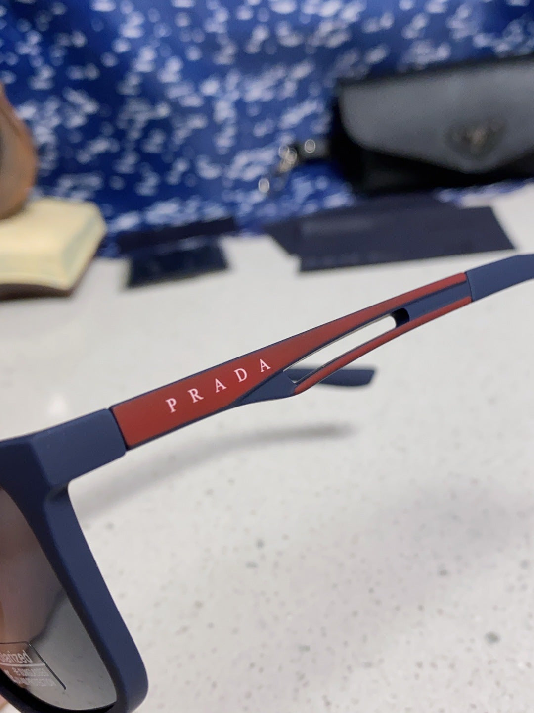 Prada Polarized Fashion Blue Lens Sunglasses for Men & Women - 867158 - detail image 7