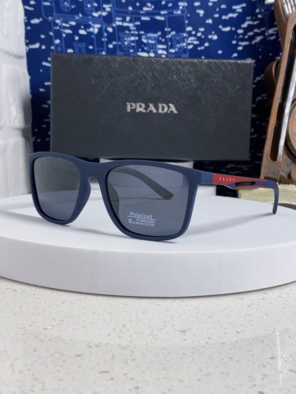 Prada Polarized Fashion Blue Lens Sunglasses for Men & Women - 867158